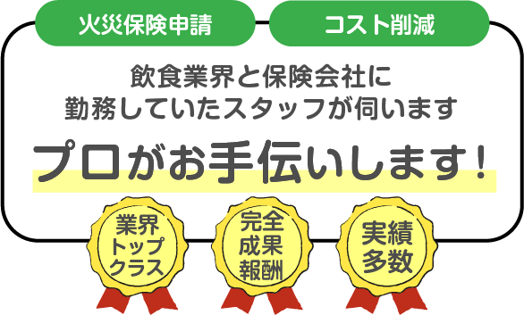 飲食業界と保険会社に勤務していたスタッフが伺います